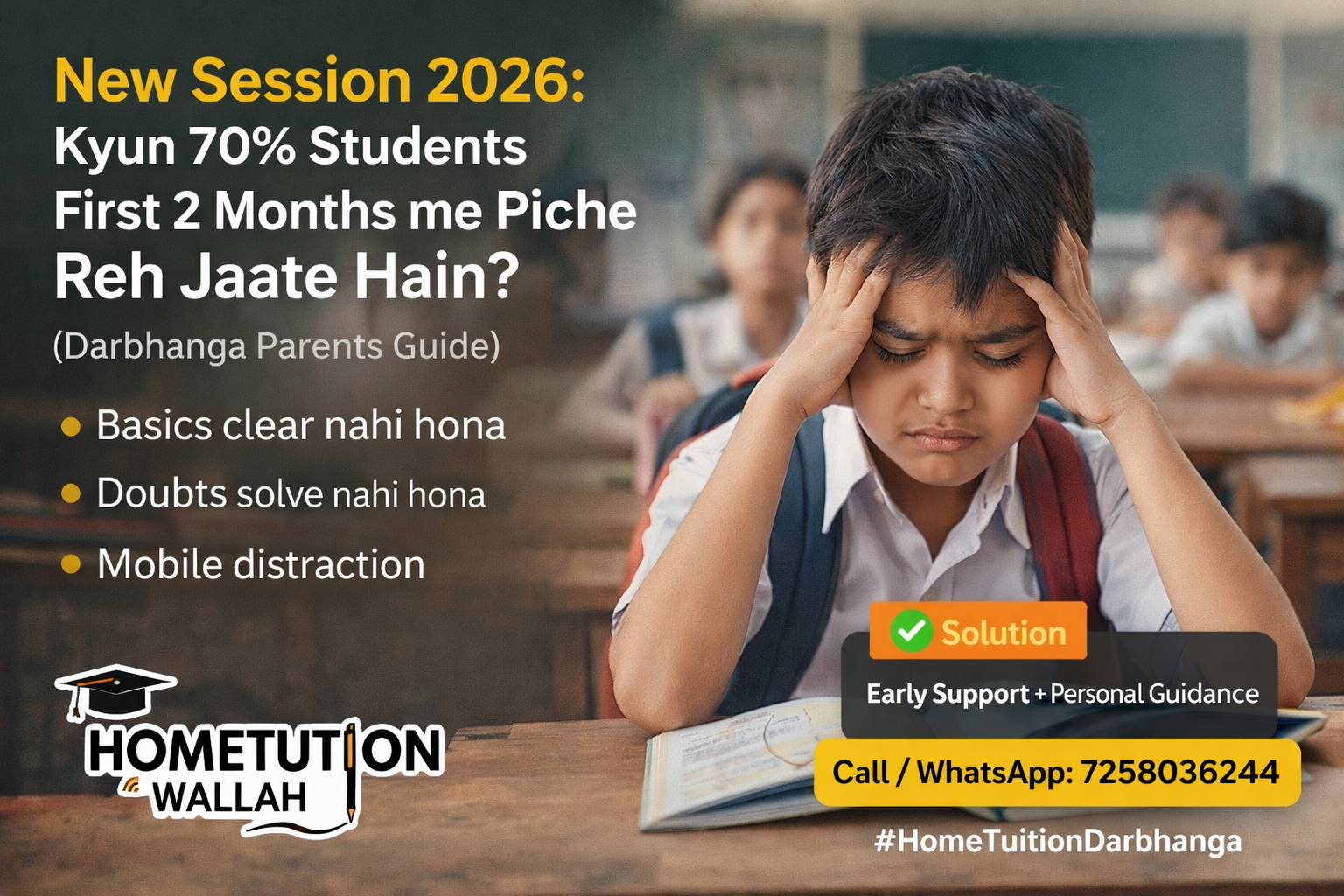 Student struggling in studies after school reopening in Darbhanga